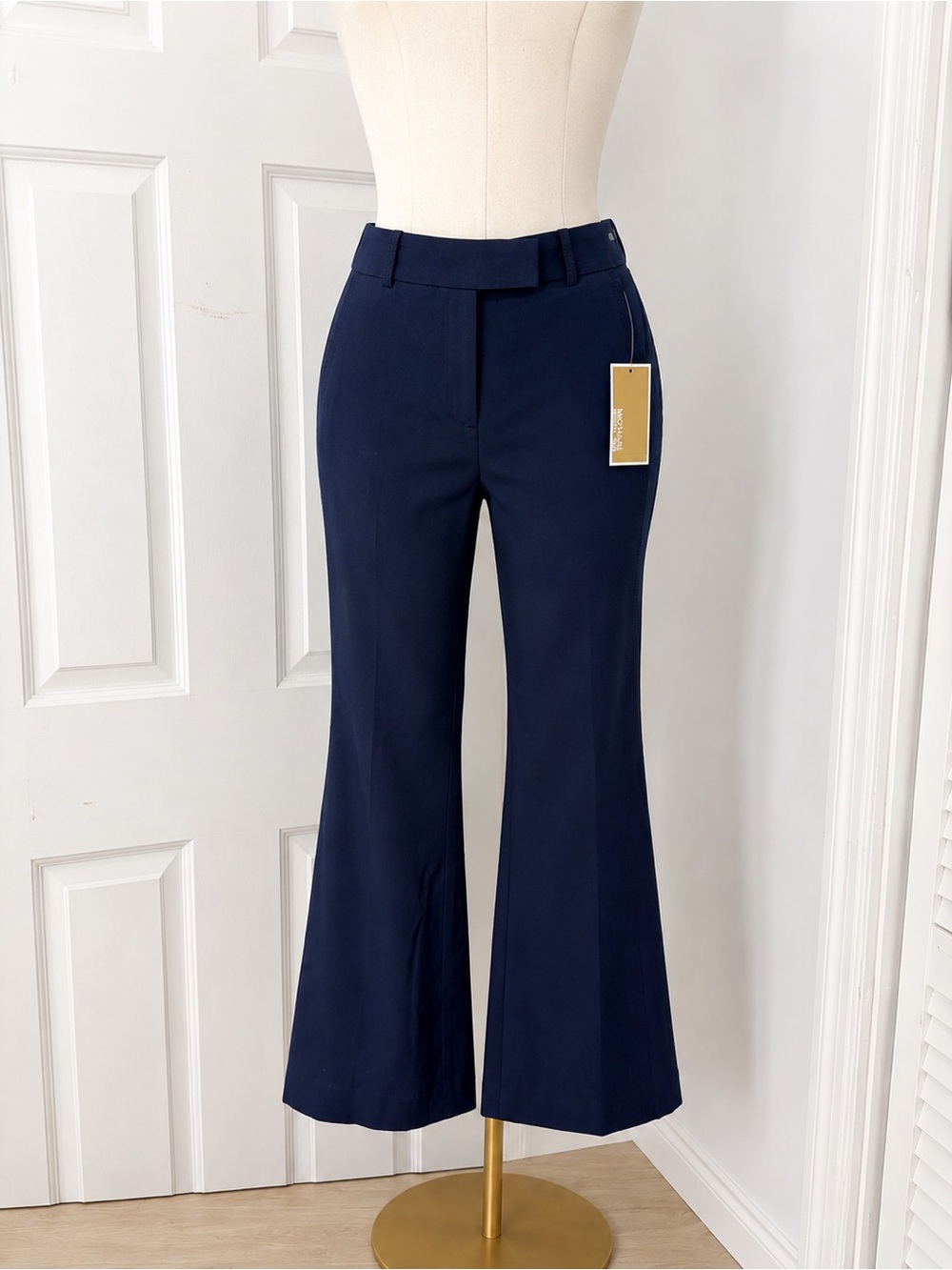 MICHAEL Michael Kors Navy Flared Dress Pants
